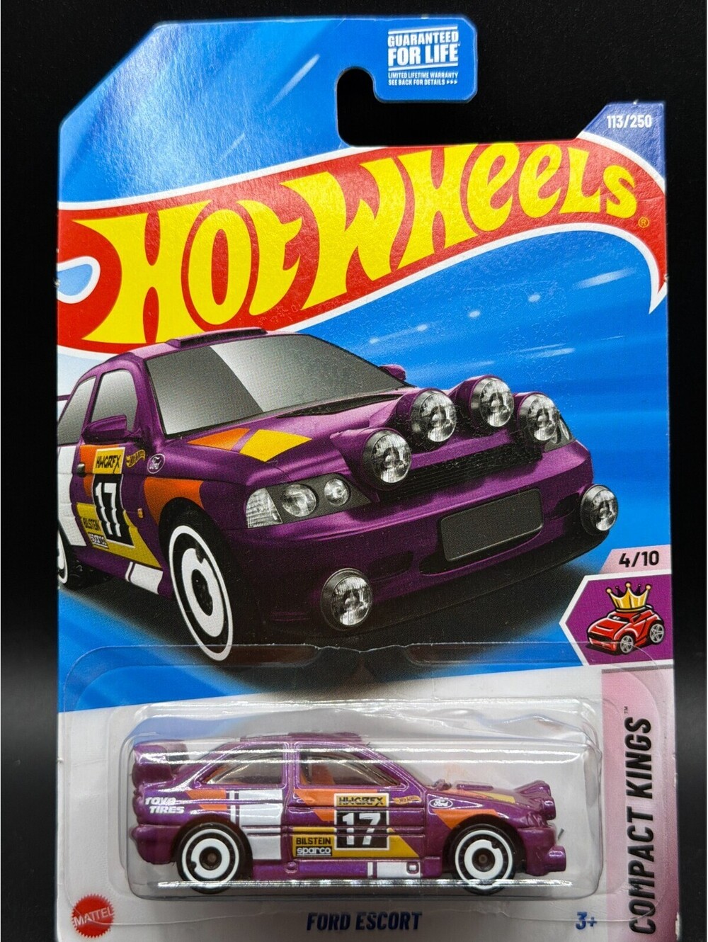 Hot Wheels 2025 Ford Escort Purple Compact Kings 4/10 Mainline 113/250 JBB99 NIB